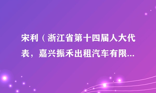 宋利（浙江省第十四届人大代表，嘉兴振禾出租汽车有限公司出租车驾驶员、党支部书记）