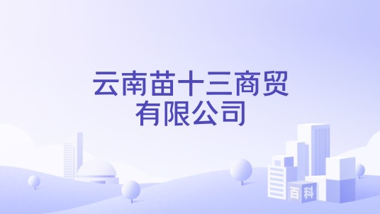 云南苗十三商贸有限公司