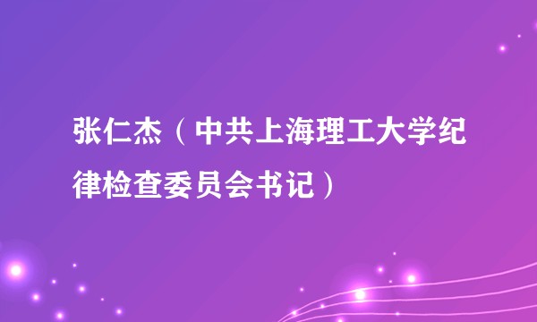 张仁杰（中共上海理工大学纪律检查委员会书记）