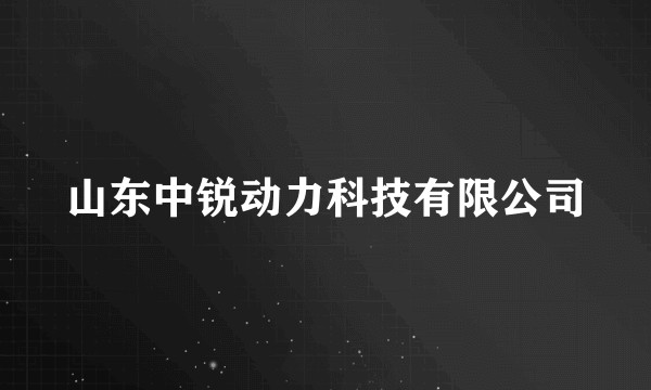 山东中锐动力科技有限公司