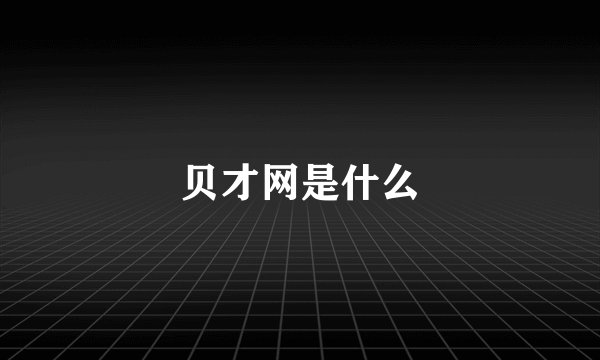 贝才网是什么