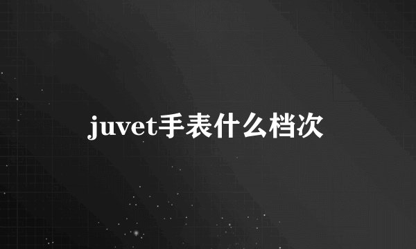 juvet手表什么档次