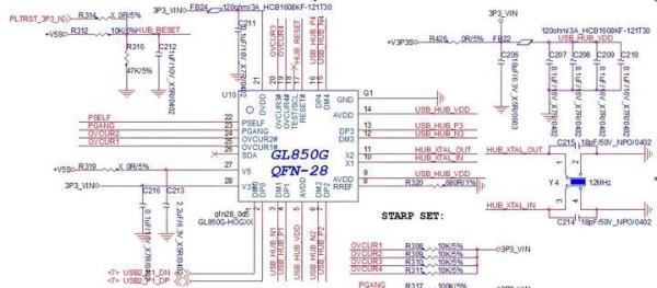 usb hub芯片GL850G