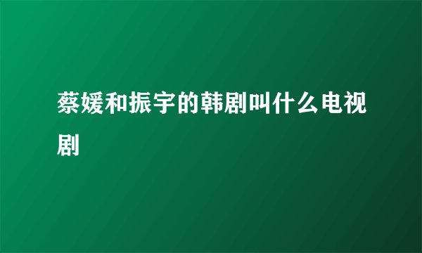 蔡媛和振宇的韩剧叫什么电视剧