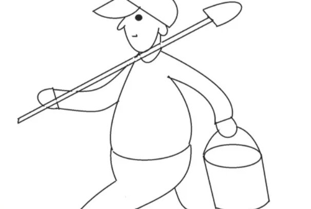 劳动节怎么画简笔画