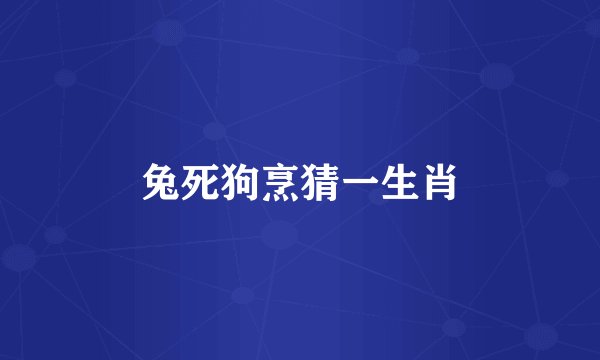 兔死狗烹猜一生肖