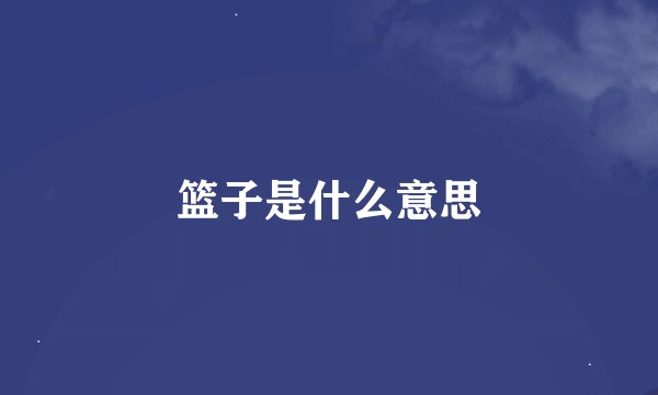 篮子是什么意思
