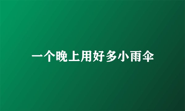 一个晚上用好多小雨伞