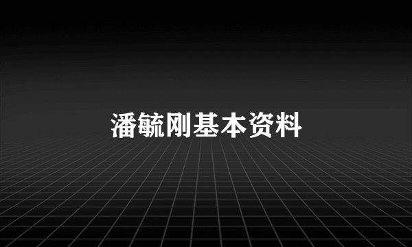 潘毓刚基本资料