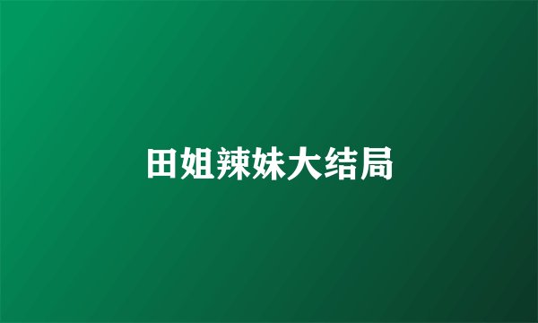 田姐辣妹大结局