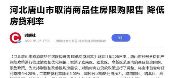 重磅消息！又一城市取消限购限售，降低房贷利率！