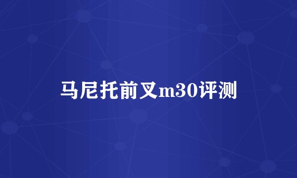 马尼托前叉m30评测