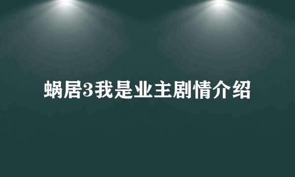 蜗居3我是业主剧情介绍