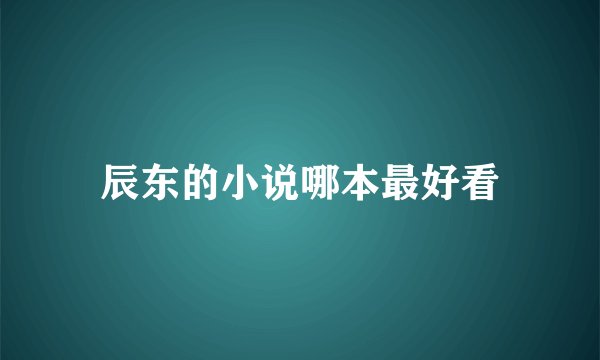 辰东的小说哪本最好看