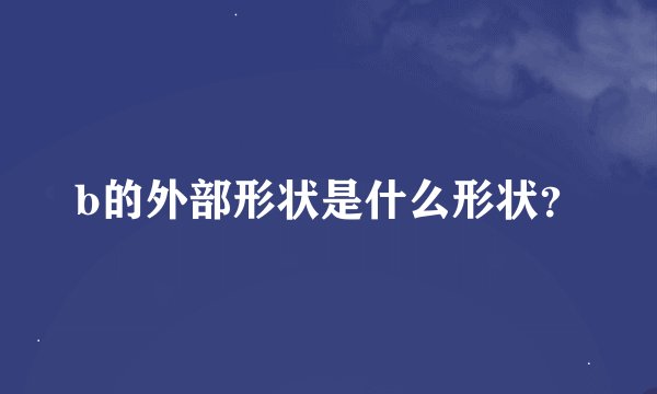 b的外部形状是什么形状？