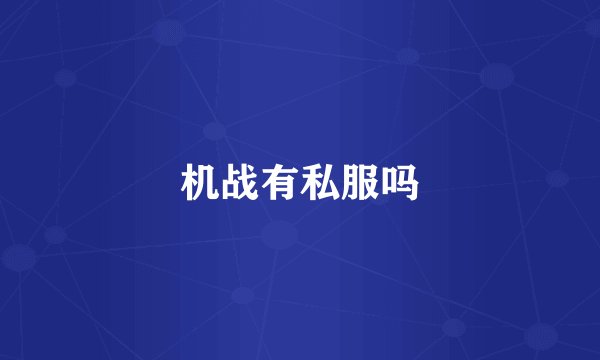 机战有私服吗