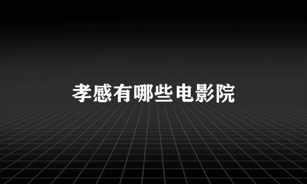 孝感有哪些电影院