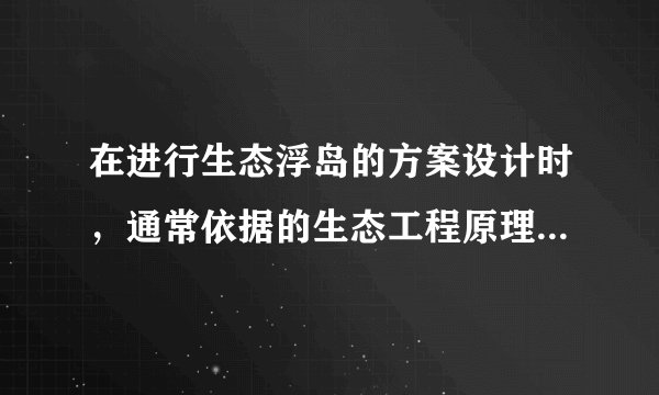 在进行生态浮岛的方案设计时,通常依据的生态工程原理是什么?