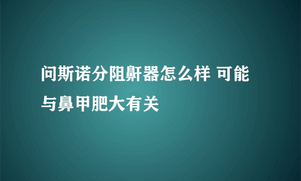 问斯诺分阻鼾器怎么样 可能与鼻甲肥大有关