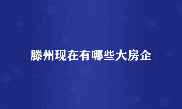 滕州现在有哪些大房企