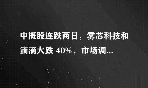 中概股连跌两日，雾芯科技和滴滴大跌 40%，市场调整何时结束？如何看待当下的波动与回撤？