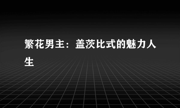 繁花男主：盖茨比式的魅力人生