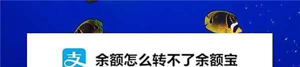 余额怎么转不了余额宝