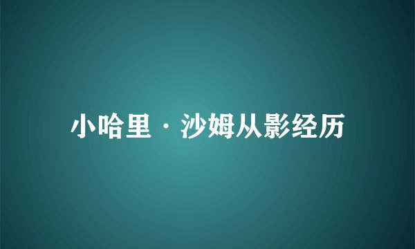 小哈里·沙姆从影经历