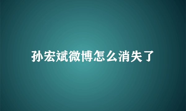 孙宏斌微博怎么消失了