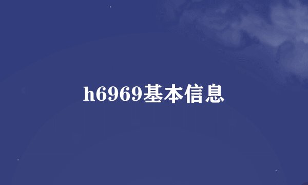 h6969基本信息