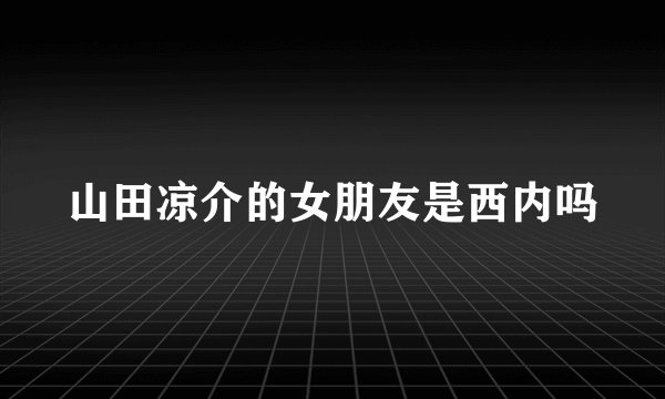 山田凉介的女朋友是西内吗