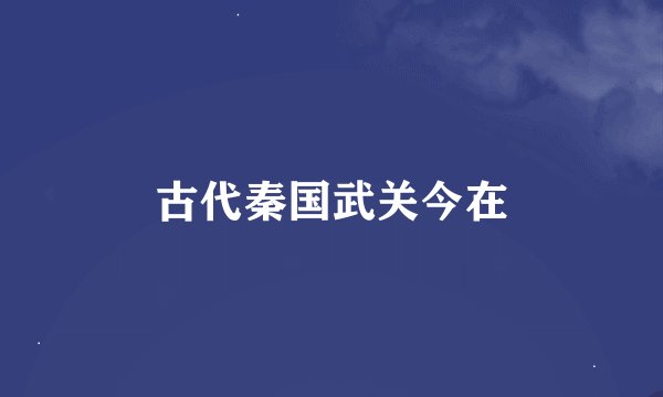 古代秦国武关今在