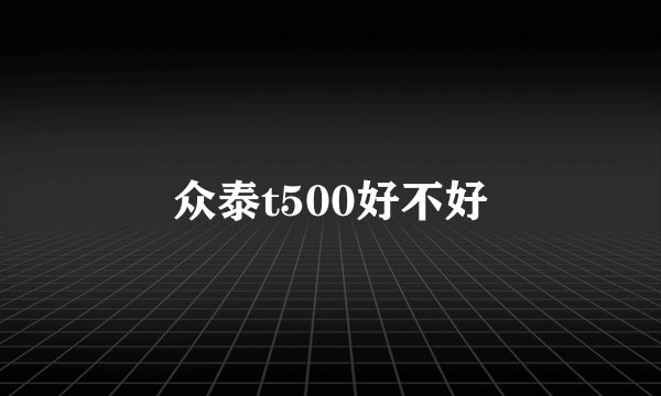众泰t500好不好