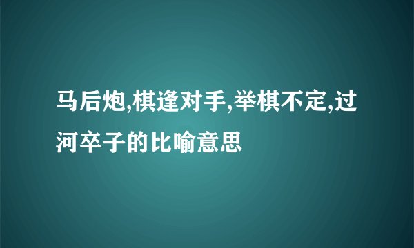 马后炮,棋逢对手,举棋不定,过河卒子的比喻意思