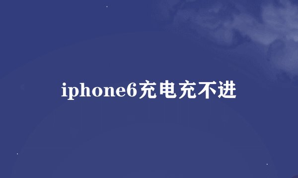 iphone6充电充不进