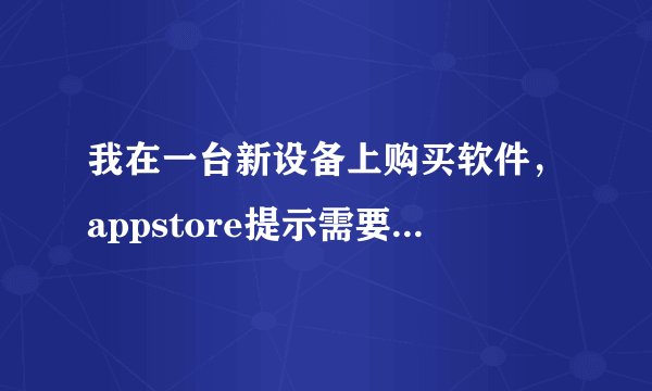 我在一台新设备上购买软件，appstore提示需要验证信息。然后回答问题的地方是空白的，在电脑上操