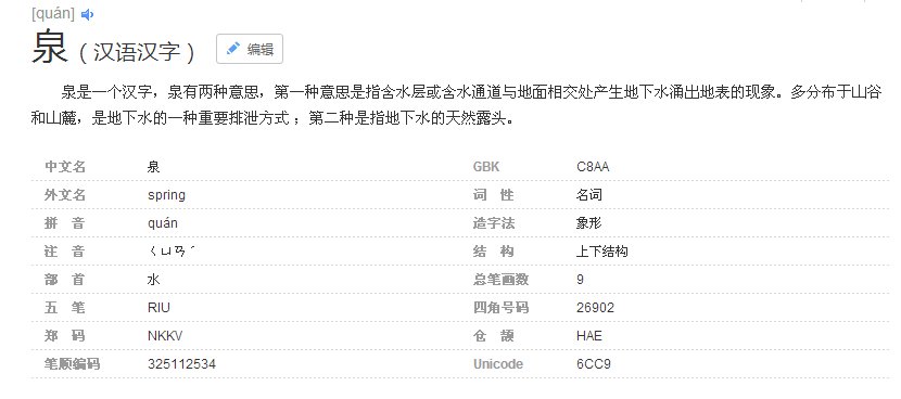 泉字的拼音怎么写
