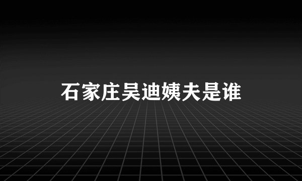 石家庄吴迪姨夫是谁