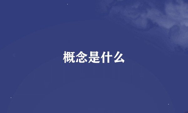 概念是什么