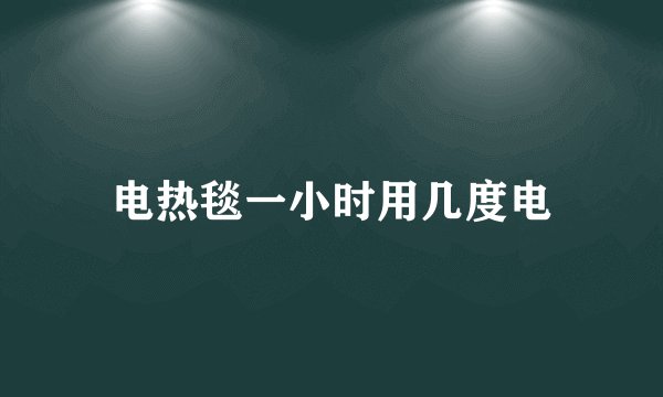 电热毯一小时用几度电