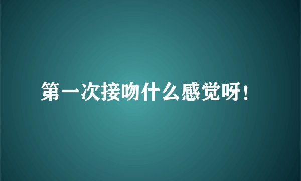 第一次接吻什么感觉呀！