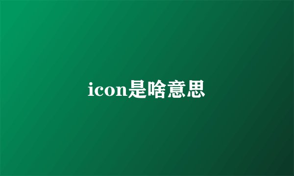 icon是啥意思