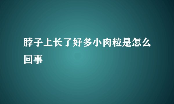 脖子上长了好多小肉粒是怎么回事