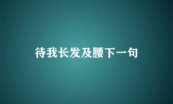 待我长发及腰下一句