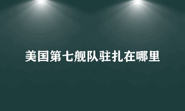 美国第七舰队驻扎在哪里