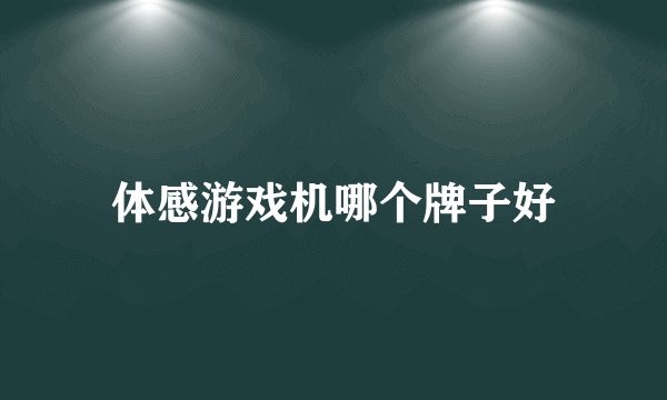 体感游戏机哪个牌子好
