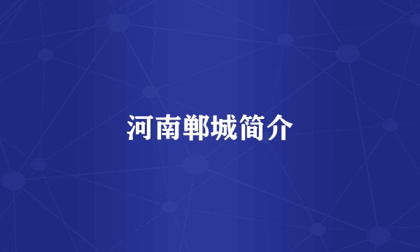 河南郸城简介