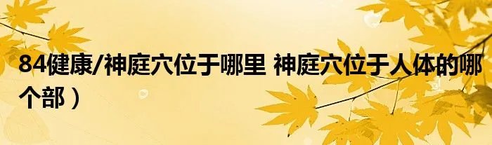 84健康/神庭穴位于哪里 神庭穴位于人体的哪个部)