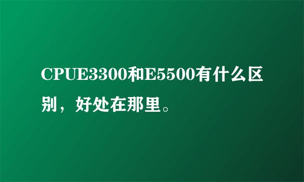 CPUE3300和E5500有什么区别，好处在那里。
