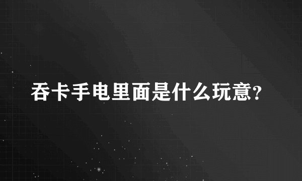 吞卡手电里面是什么玩意?